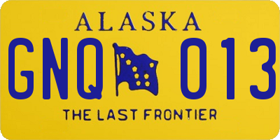 AK license plate GNQ013
