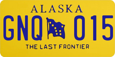 AK license plate GNQ015