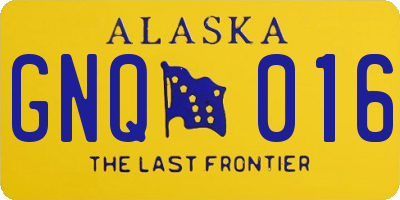 AK license plate GNQ016