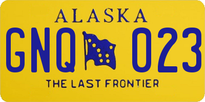 AK license plate GNQ023