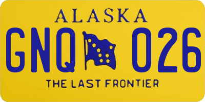 AK license plate GNQ026