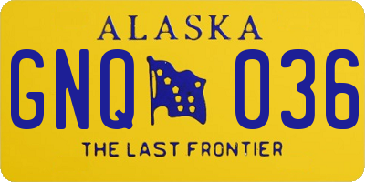 AK license plate GNQ036