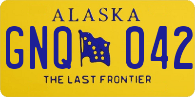 AK license plate GNQ042