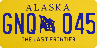 AK license plate GNQ045