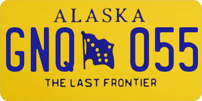 AK license plate GNQ055