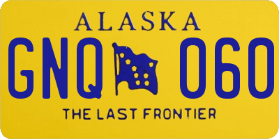 AK license plate GNQ060
