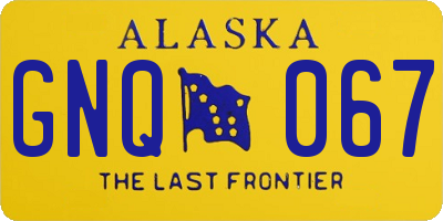 AK license plate GNQ067