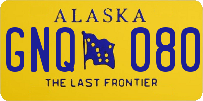AK license plate GNQ080