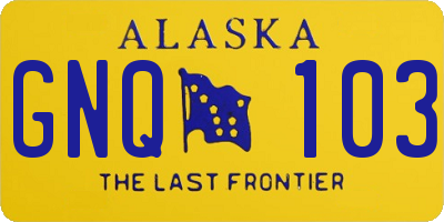 AK license plate GNQ103