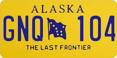 AK license plate GNQ104