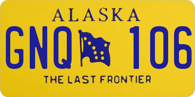 AK license plate GNQ106