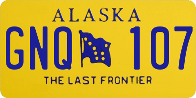AK license plate GNQ107