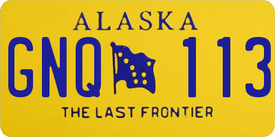 AK license plate GNQ113