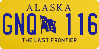AK license plate GNQ116