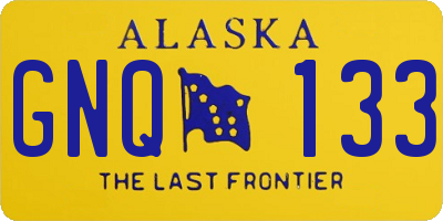 AK license plate GNQ133