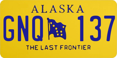 AK license plate GNQ137