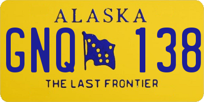 AK license plate GNQ138