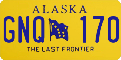 AK license plate GNQ170