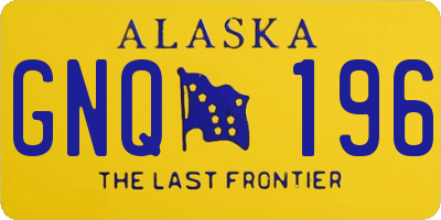 AK license plate GNQ196
