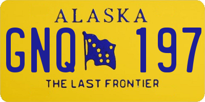 AK license plate GNQ197