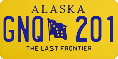 AK license plate GNQ201
