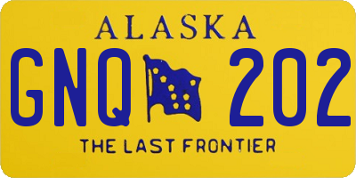 AK license plate GNQ202