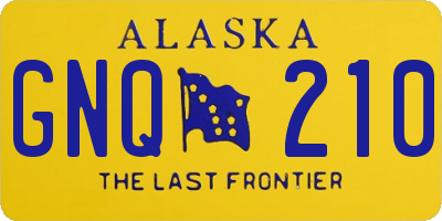 AK license plate GNQ210