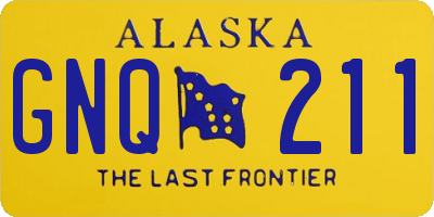 AK license plate GNQ211