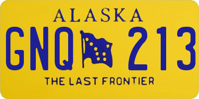 AK license plate GNQ213