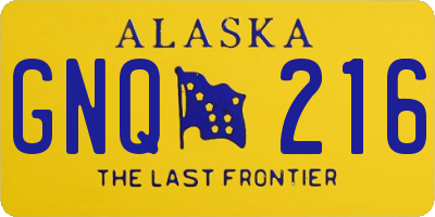AK license plate GNQ216