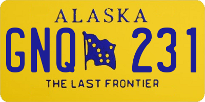 AK license plate GNQ231