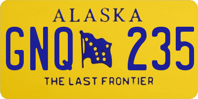 AK license plate GNQ235