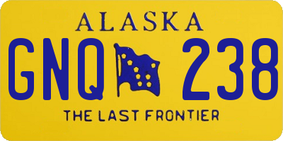 AK license plate GNQ238