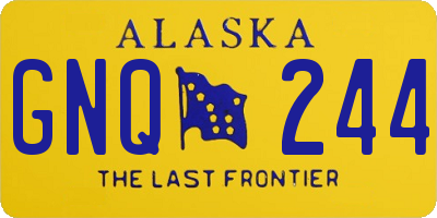 AK license plate GNQ244