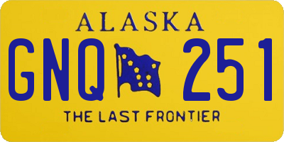 AK license plate GNQ251