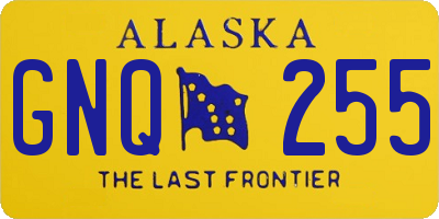 AK license plate GNQ255