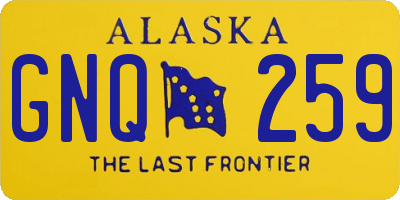 AK license plate GNQ259