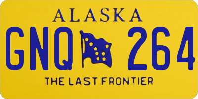 AK license plate GNQ264