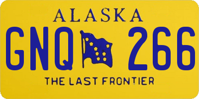 AK license plate GNQ266
