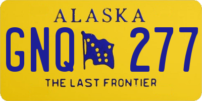 AK license plate GNQ277