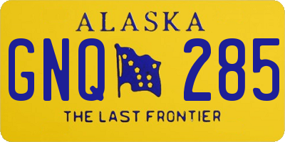 AK license plate GNQ285