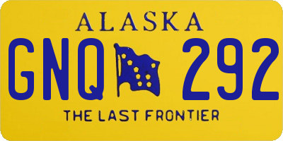 AK license plate GNQ292