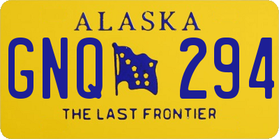 AK license plate GNQ294