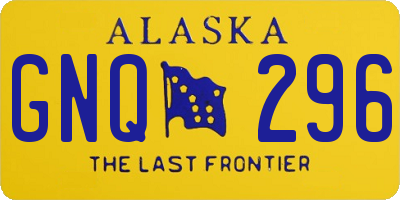 AK license plate GNQ296
