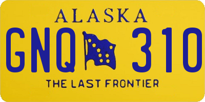 AK license plate GNQ310