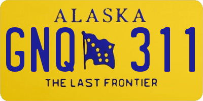 AK license plate GNQ311