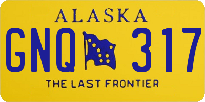 AK license plate GNQ317