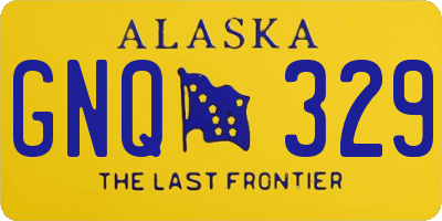 AK license plate GNQ329