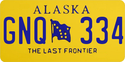 AK license plate GNQ334