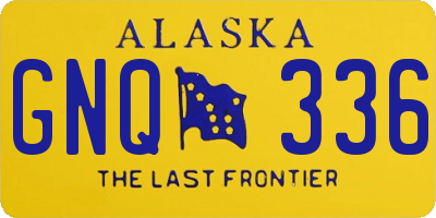 AK license plate GNQ336